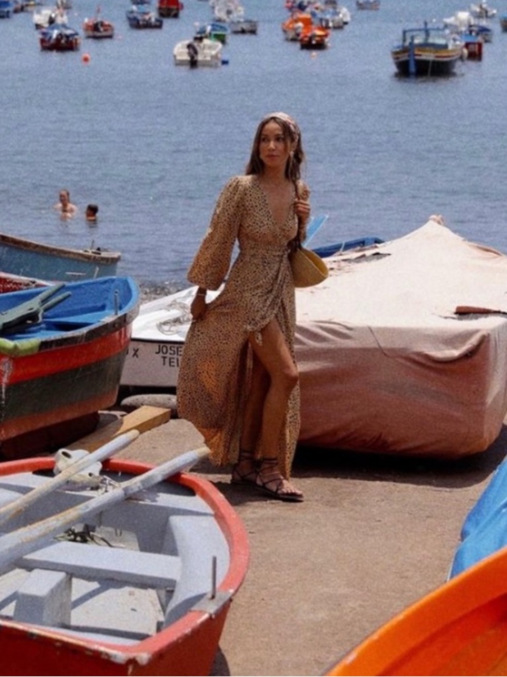 Billabong Nine Lives Animal Print Wrap Maxi Dress